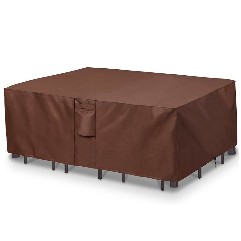 Outdoor Furniture Weatherproof - 屋外用防水ガーデンファニチャーカバー,茶色の420dガーデンファニチャーカバー,防風,uv保護,ソファテーブルチェア用