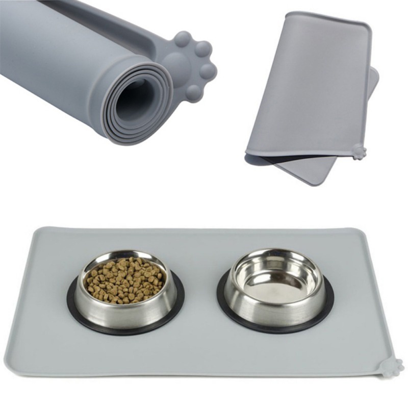 Outdoor Rug Waterproof - ペット用プレースマット 猫犬用フードマット シリコン製 防水 滑り止め 食品グレード