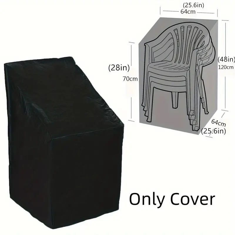 Outdoor Furniture Weatherproof - 頑丈な積み重ね可能な椅子カバー、防水防塵耐雨、屋外ガーデンパティオ積み重ね家具用保護カバー