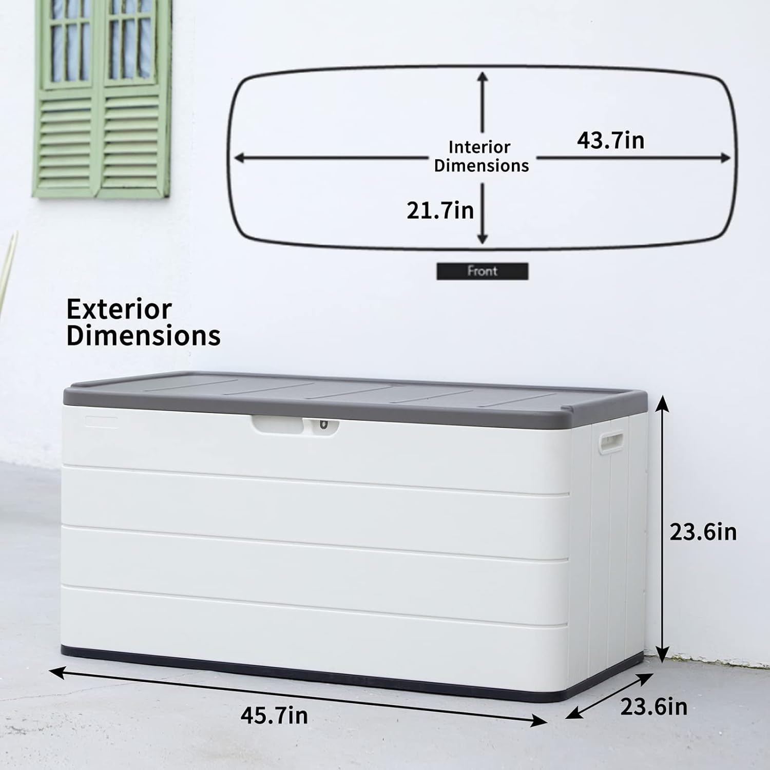 Outdoor Furniture Warehouse - 子供のおもちゃ用プラスチック製屋外パティオ家具、倉庫収納ボックス