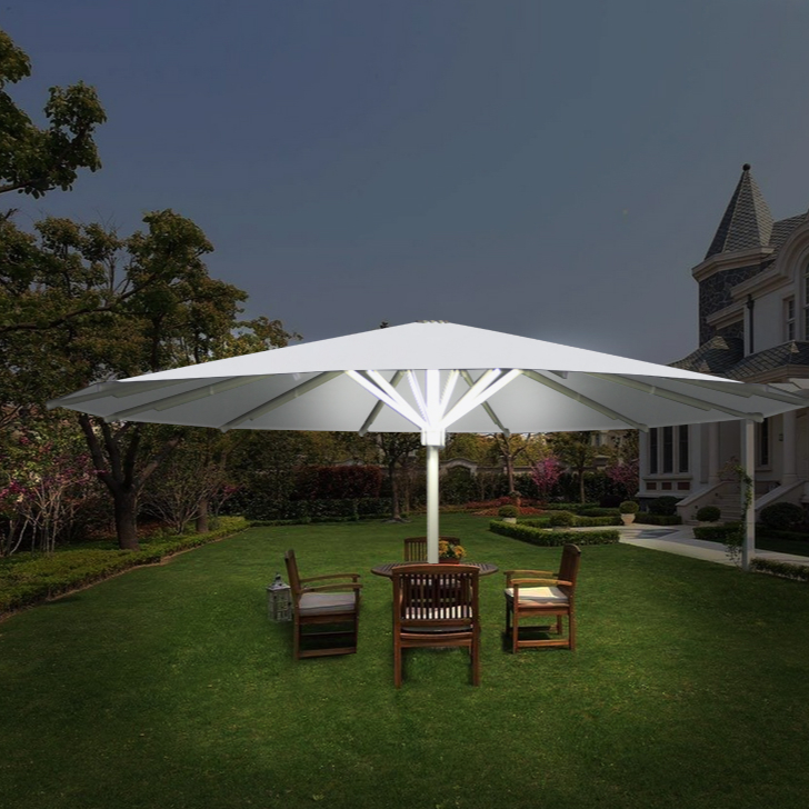 Outdoor Furniture Hotel - ATV&UTV7M屋外家具LED傘パラソル傘サプライヤー屋外大型パティオビッグカフェホテル傘レストラン用屋外傘