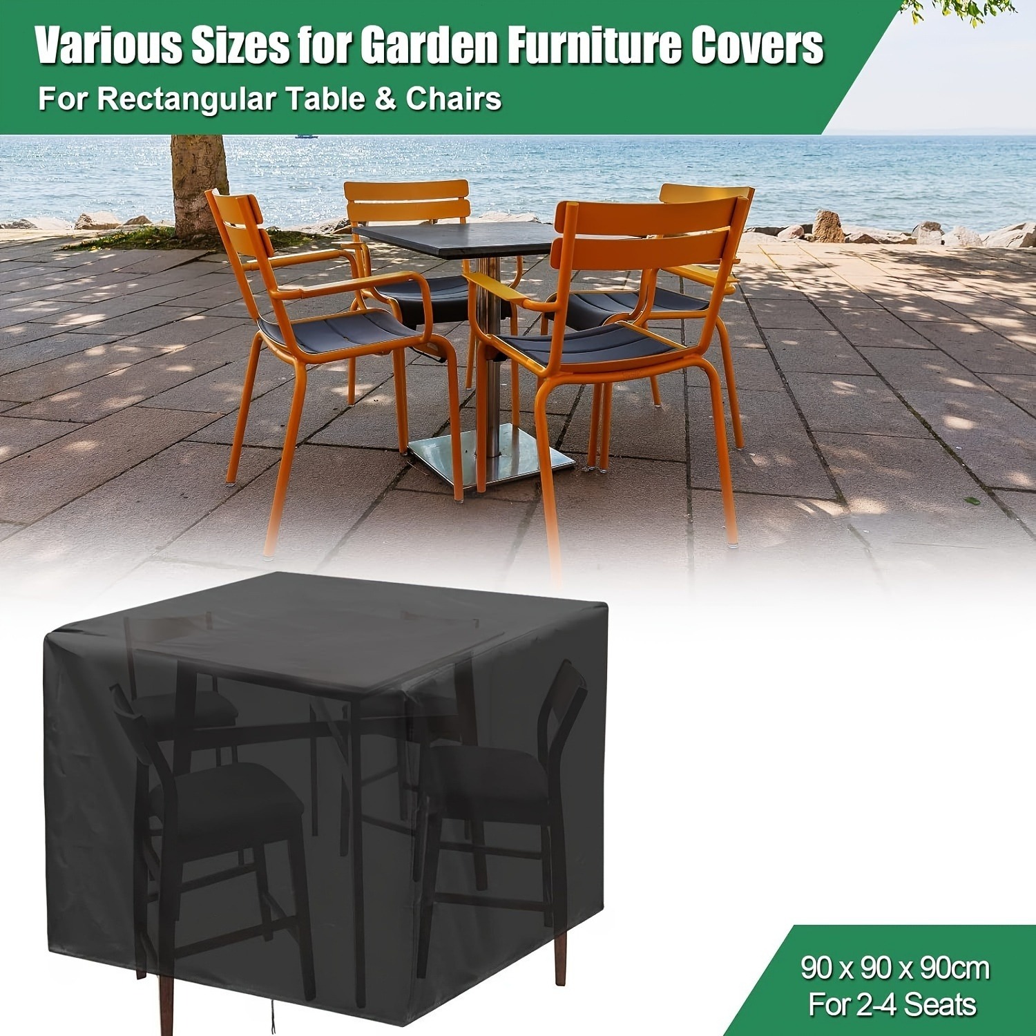 Outdoor Furniture Weatherproof - 頑丈な210D屋外ガーデン家具カバー - 椅子、ソファ、テーブル用防水シールド、複数のサイズオプションあり