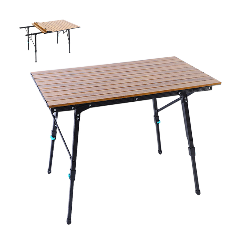 Outdoor Furniture Warehouse - 調節可能なアルミ合金製テーブル、屋外キッチン、ピクニック、旅行、釣り、裏庭、倉庫用、折りたたみ式屋外家具