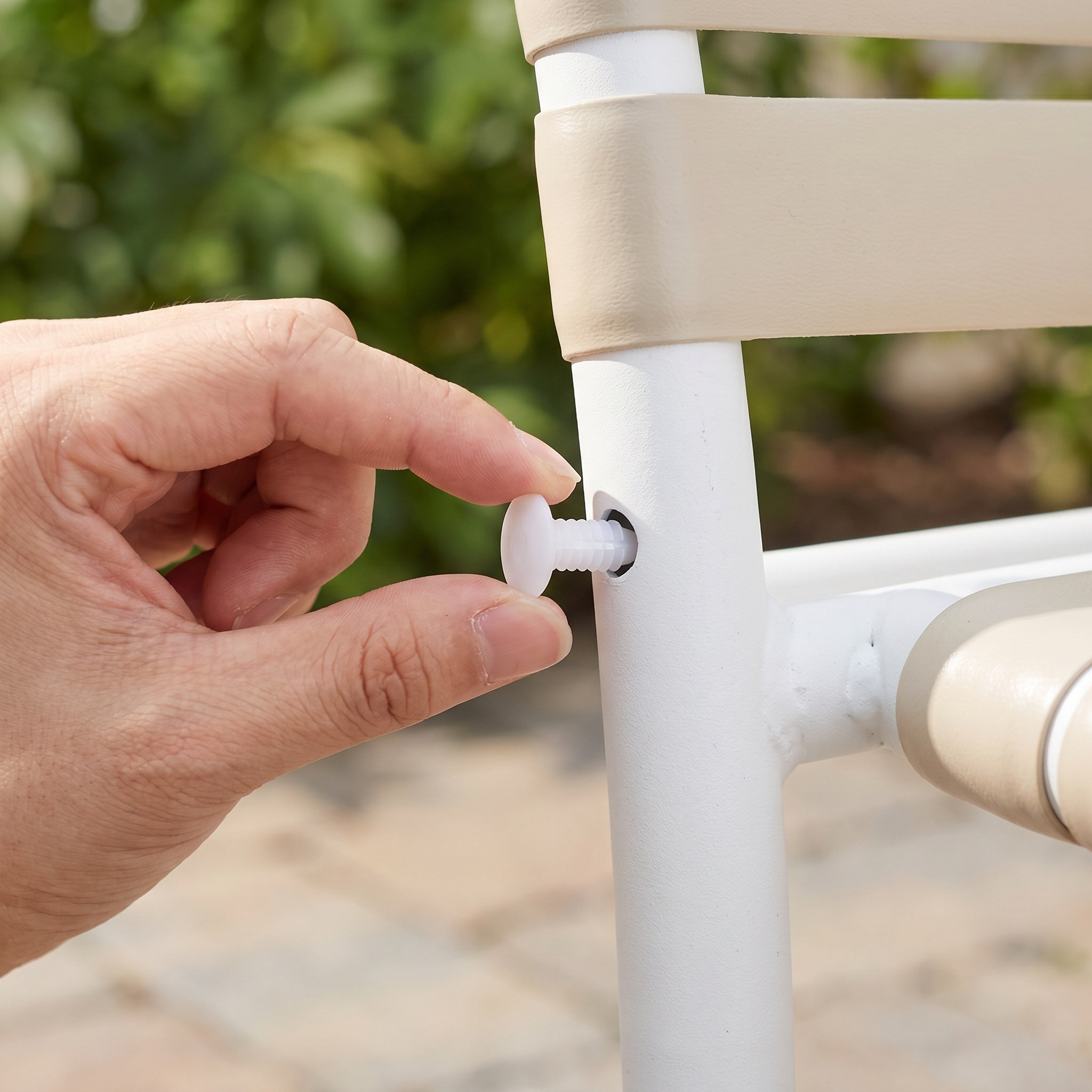 Outdoor Furniture Types - 50個入り ビニールストラップリベット 芝生用チェア ウェビング修理用 プラスチック製バーブ付きプッシュタイプクリップ パティオ家具用ファスナー