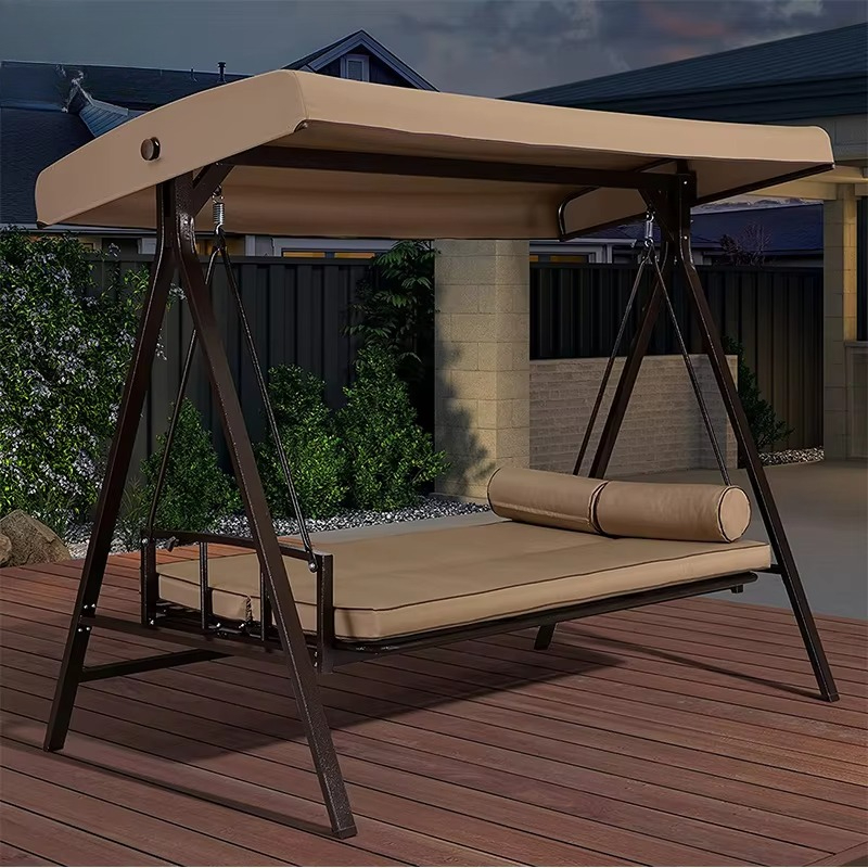 Outdoor Furniture Warehouse - ガーデンパティオスイングシートクッション3人掛け家具3D倉庫シート3人用屋外スイングチェア