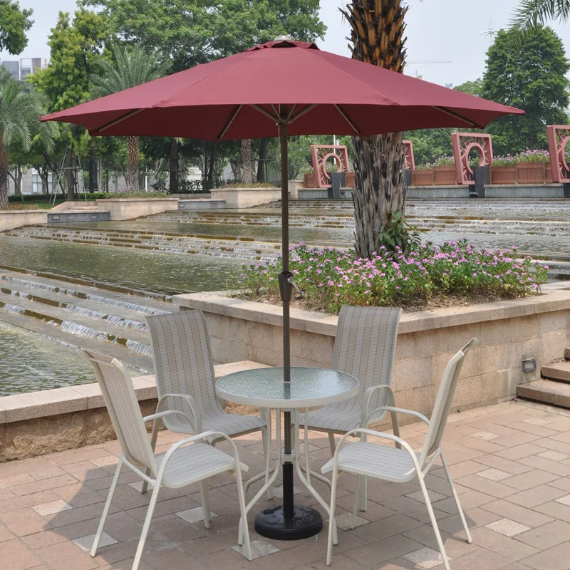手動クランク式屋外パティオ傘 大型日よけパラソル ヴィラ、庭 - Outdoor Furniture Vendors のレビューと価格