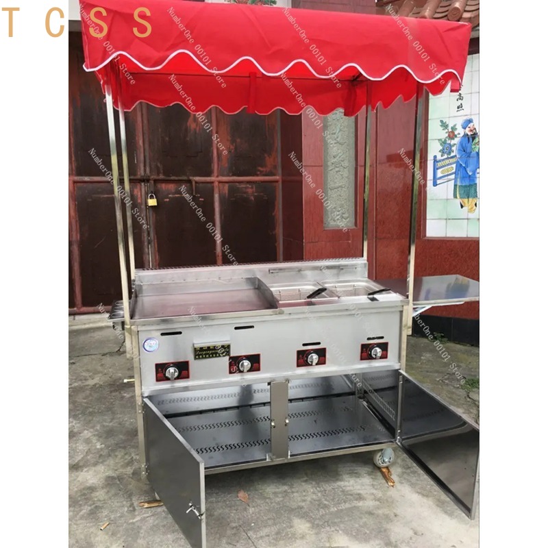 多機能モバイルBBQカート（ガスコンロとフライヤー付き）、屋 - Outdoor Furniture Vendors のレビューと価格