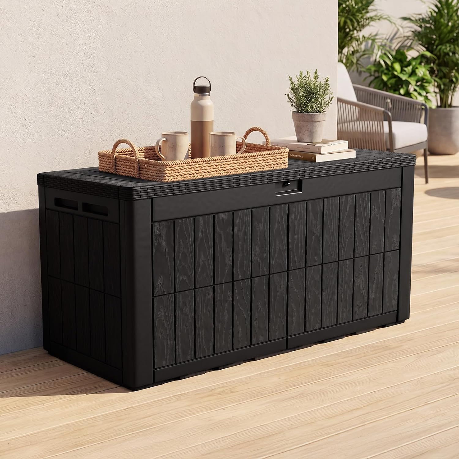 120ガロン大型屋外収納ボックス、耐候性樹脂構造、ロック可能 - Outdoor Furniture Weatherproof のレビューと価格