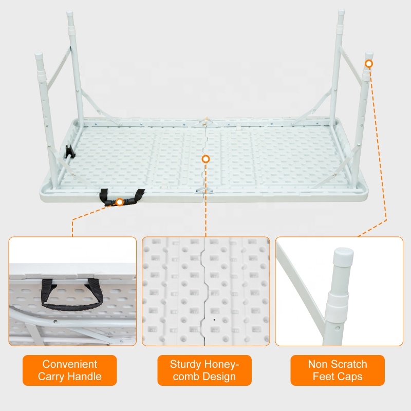 # 4フィートのポータブル折りたたみテーブル、モダンな屋内外 - Outdoor Furniture Warehouse のレビューと価格