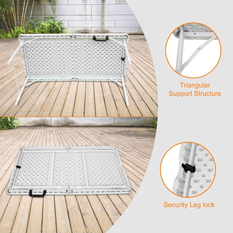 # 4フィートのポータブル折りたたみテーブル、モダンな屋内外 - Outdoor Furniture Warehouse のレビューと価格