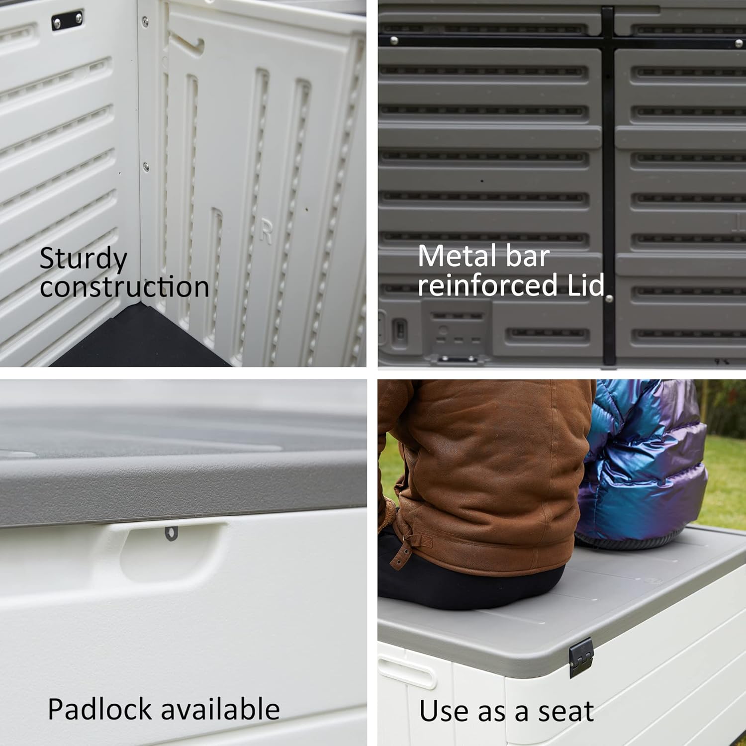 子供のおもちゃ用プラスチック製屋外パティオ家具、倉庫収納ボッ - Outdoor Furniture Warehouse のレビューと価格