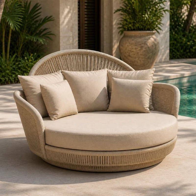 テラス・プール・ガーデン用クッション付き屋外用ラタンソファラ - Outdoor Furniture Without Cushions のレビューと価格
