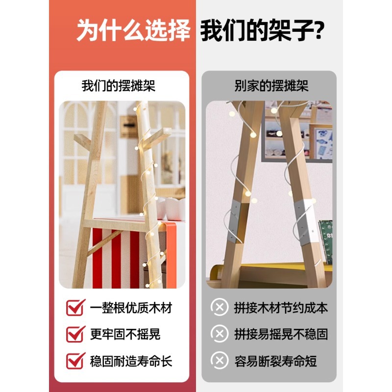 屋外小売業者向けのポータブル木製マーケットストールディスプレ - Outdoor Furniture Vendors のレビューと価格