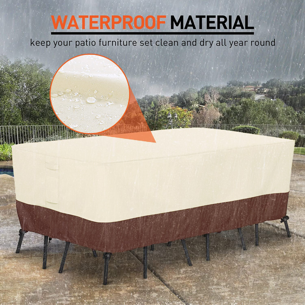 420D ヘビーデューティ屋外ガーデン家具カバーソファテーブ - Outdoor Furniture Weatherproof のレビューと価格