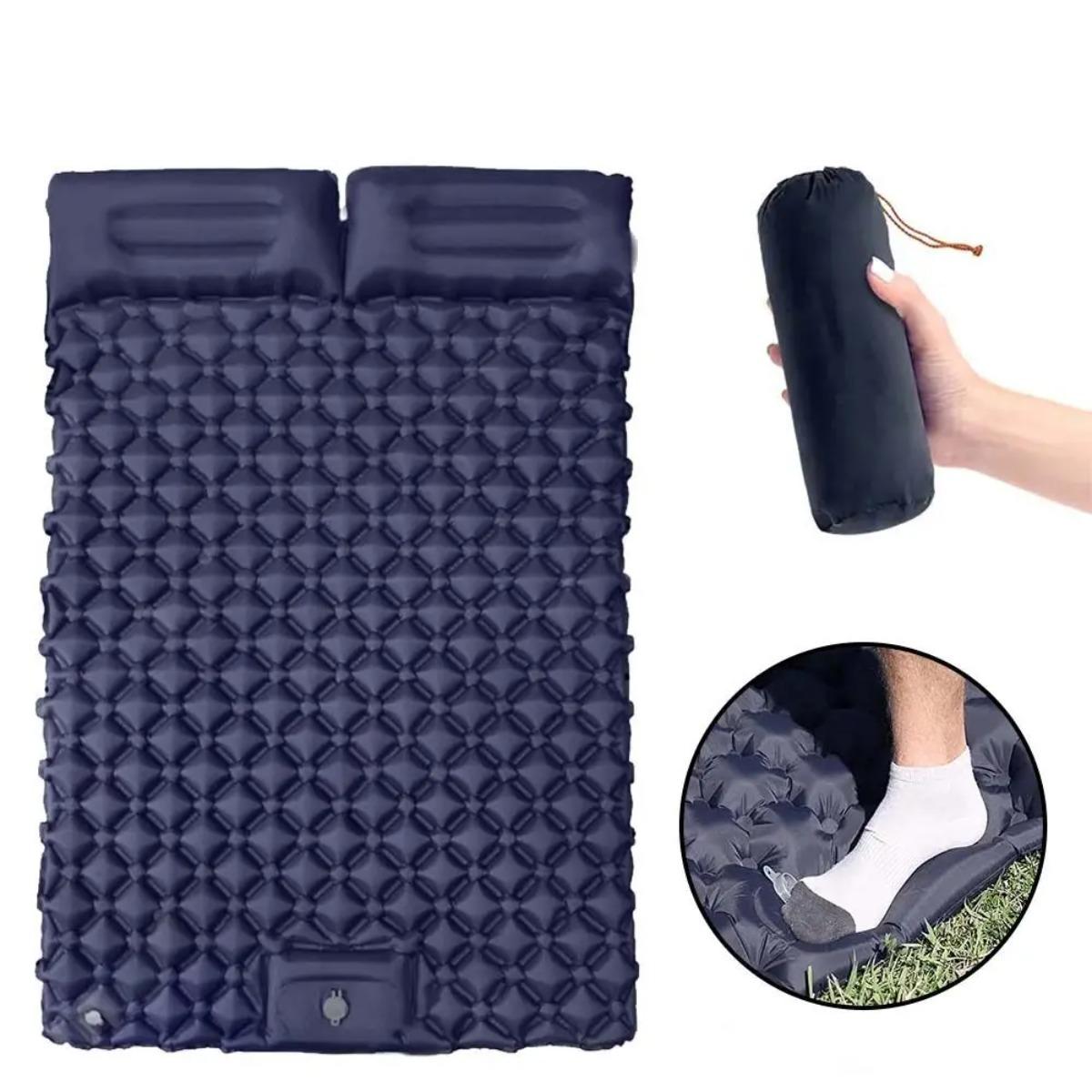 シングル＆ダブルインフレータブルエアマットレス、折りたたみ式 - Outdoor Rug Waterproof のレビューと価格