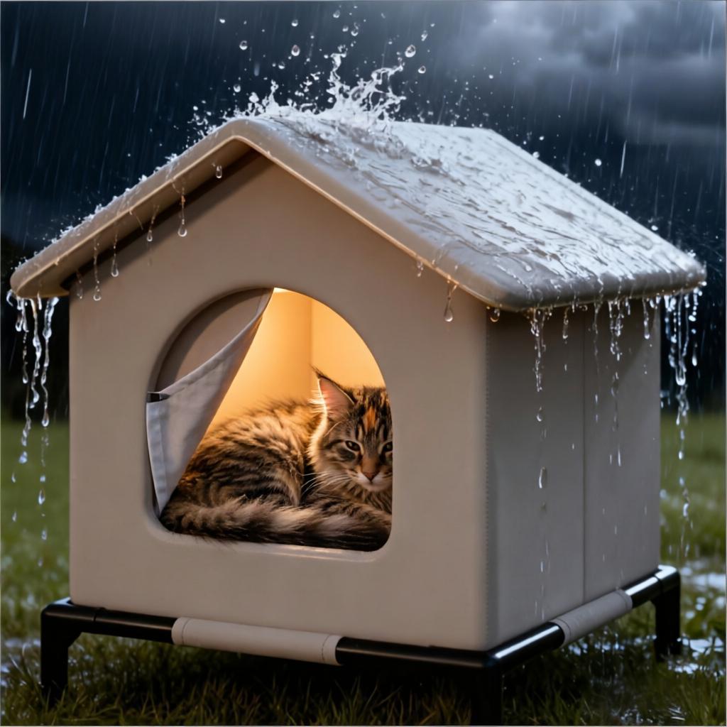 迷子猫用ハウス マット付き 防水 夏用クールシェルター 折り - Outdoor Rug Waterproof のレビューと価格