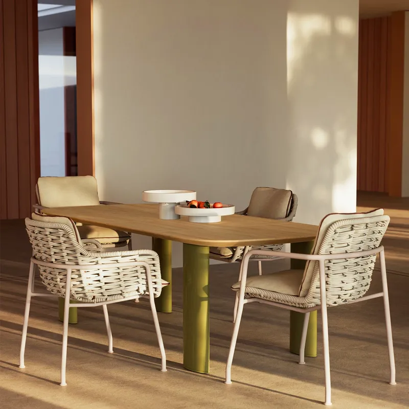 北欧ラタン屋外ダイニングテーブルチェアセットホームステイヴィ - Outdoor Furniture Hotel のレビューと価格