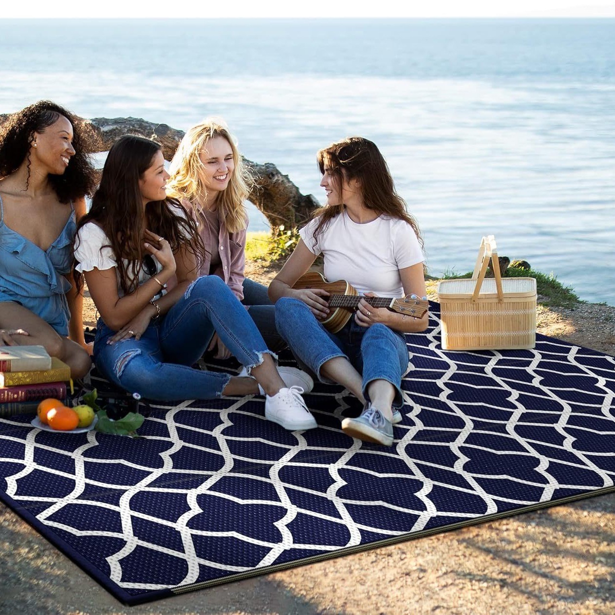120X180cm キャラバン屋外敷物折りたたみ式防水プラス - Outdoor Rug Waterproof のレビューと価格