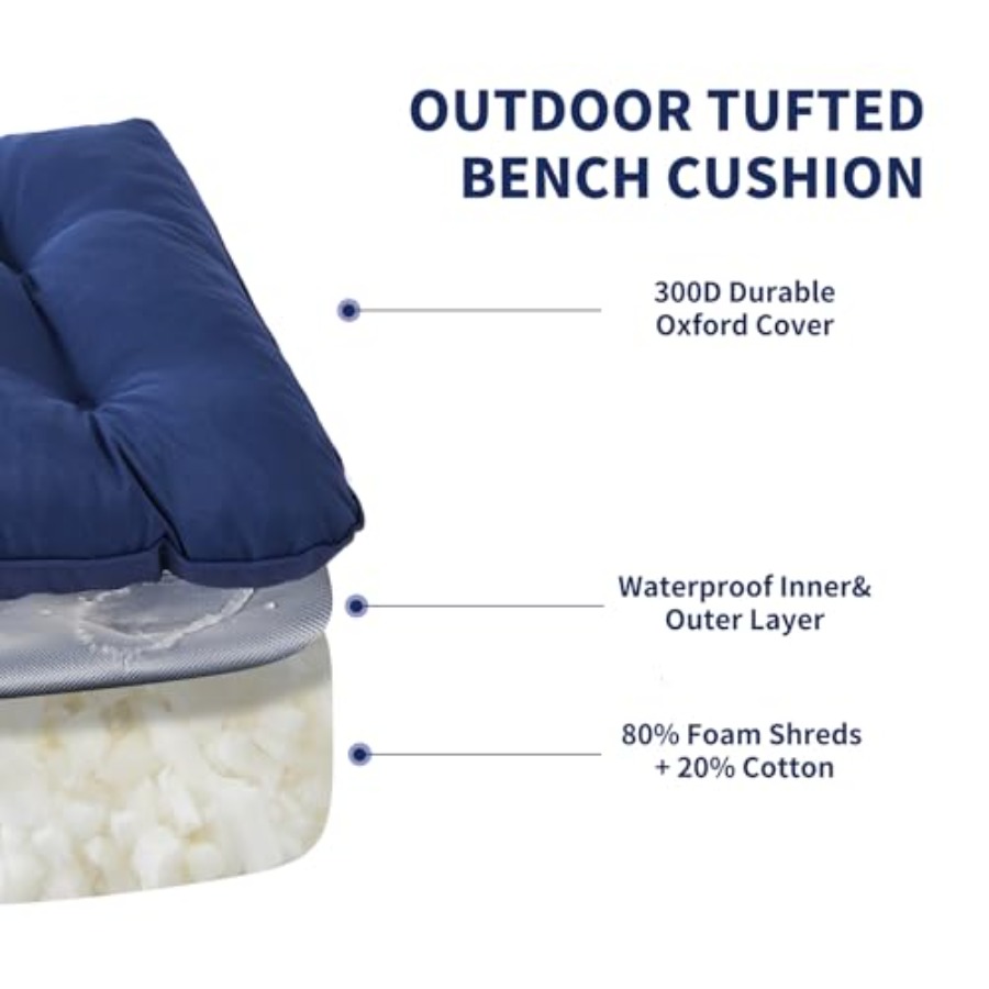 屋外ベンチクッション、屋外/屋内家具用防水ベンチクッション、 - Outdoor Furniture Without Cushions のレビューと価格