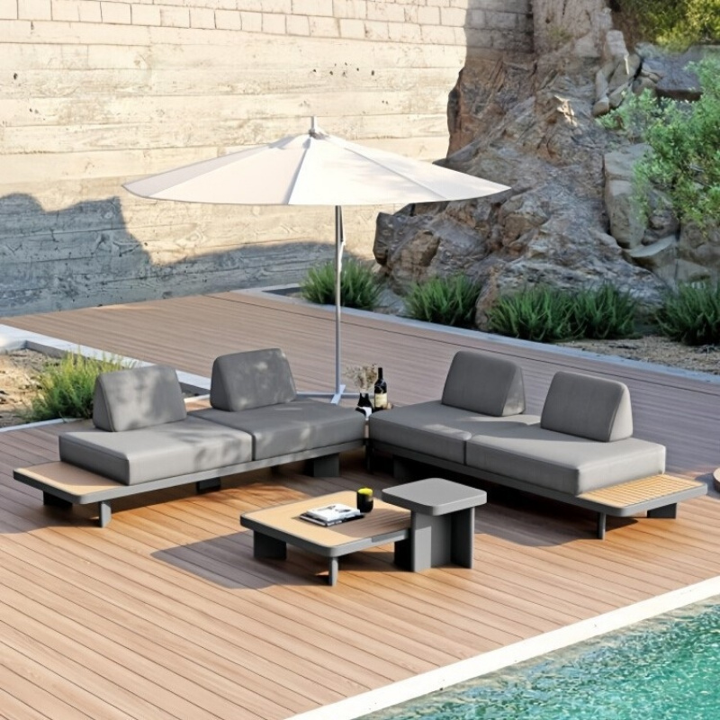 ソファ中庭レジャー屋外アルミ合金ガーデンテラスコーヒーテーブ - Outdoor Furniture Hotel のレビューと価格