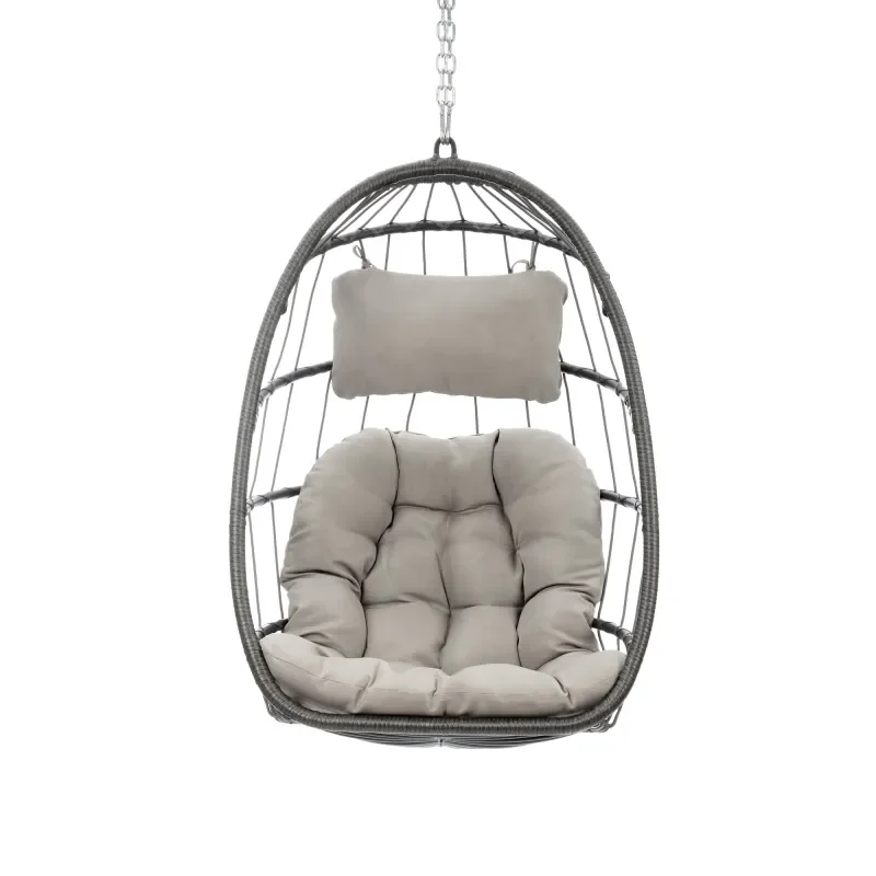 屋外用籐製スイングチェアハンモックチェアハンギングチェア、ア - Outdoor Furniture Without Cushions のレビューと価格