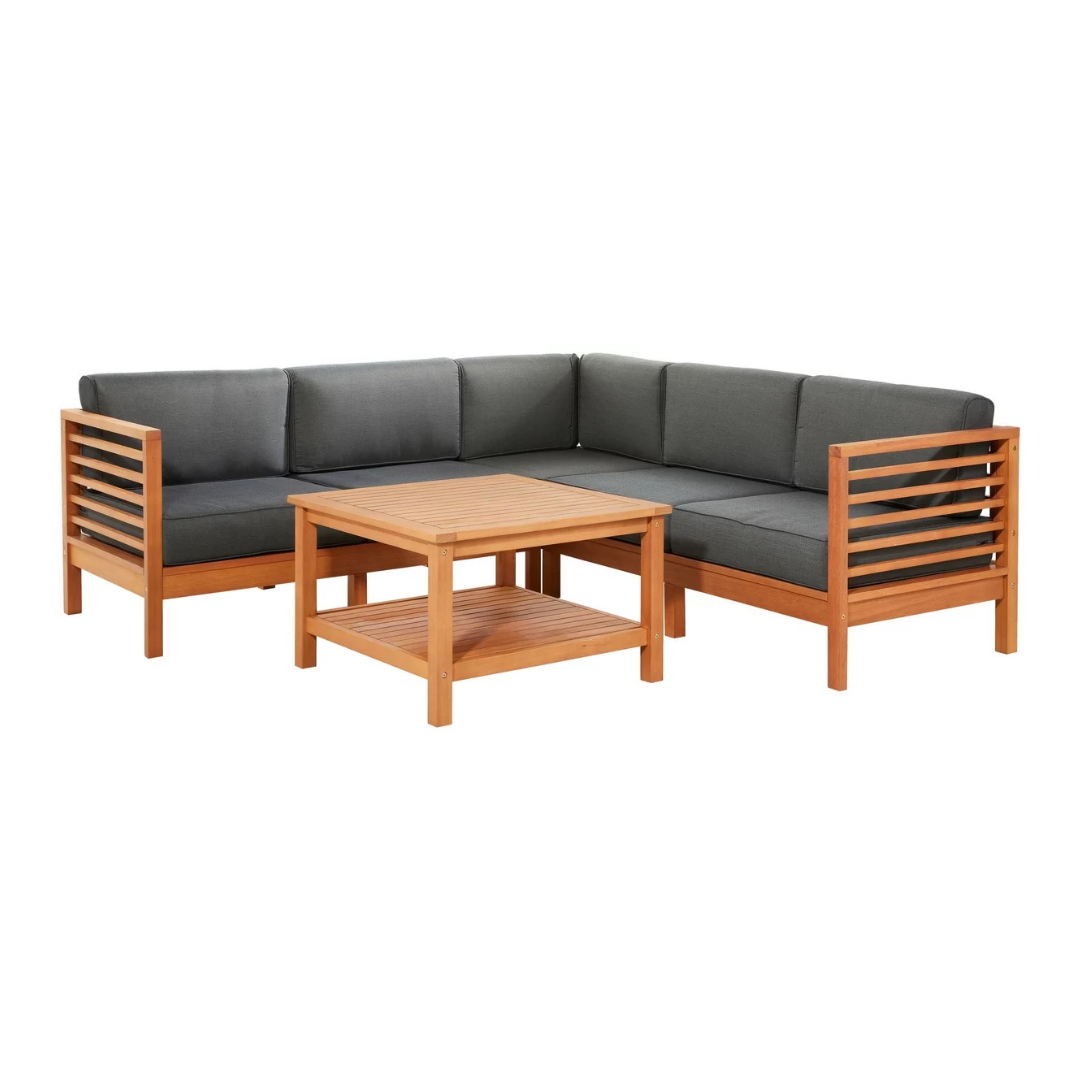 モダンな屋外用チーク材ソファリビングセット家具（ホテル、住宅 - Outdoor Furniture Warehouse のレビューと価格